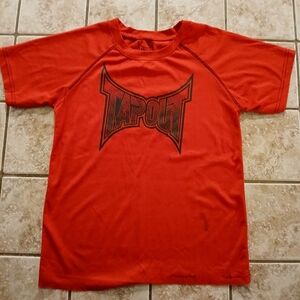 #0160 Boys 100% Tap-Out Shirt Size Small With Wear & Tear As Shown